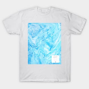 Blue Acrylic Painting T-Shirt